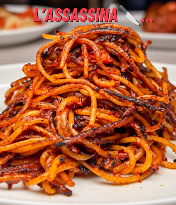 spaghetti all'assassina. piatto tipico barese